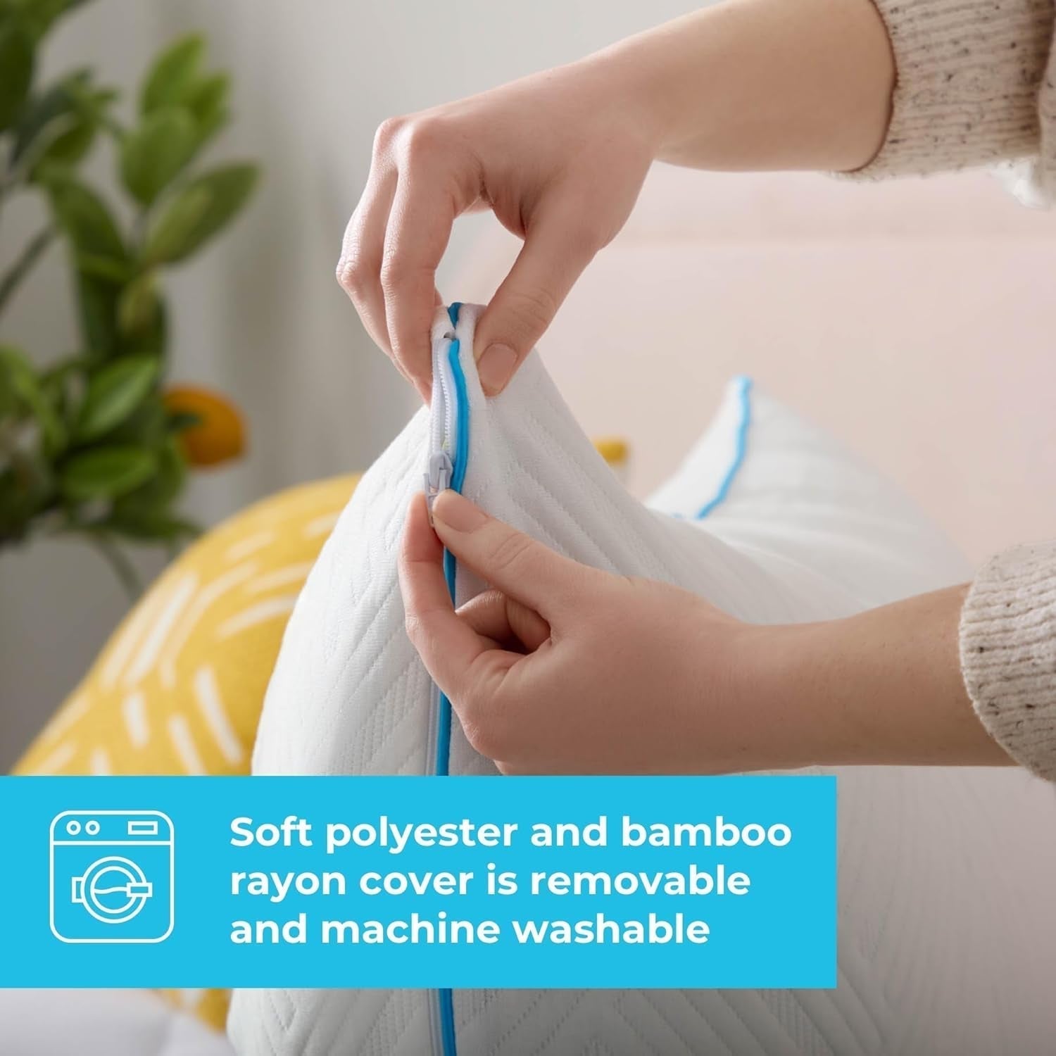 Pernă Linenspa cu spumă de memorie cu gel standard alb Perne standard Naty Shop