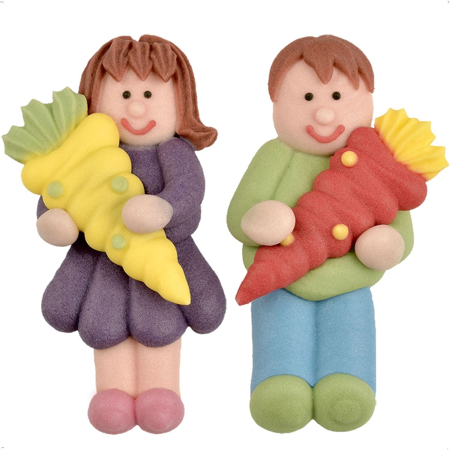 Günthart, 8 figuritas de azúcar para el inicio del cole y letras, 115 gramos Sprinkles Naty Shop