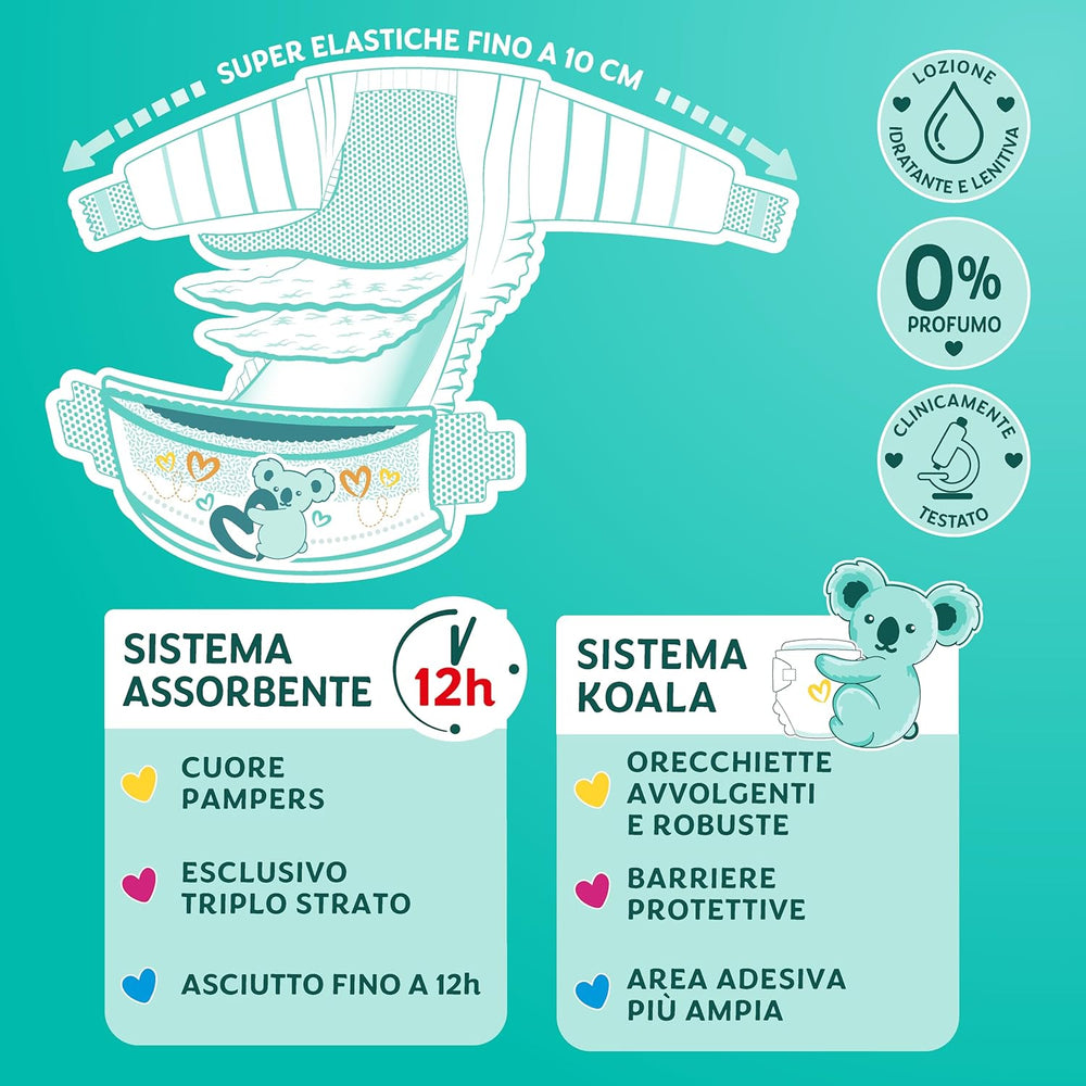 Pampers Baby Dry XL Talla 6 (15-30 kg), 111 pañales + 500 puntos de abrazo extra gratis