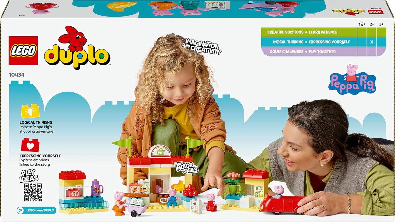 LEGO DUPLO 10434 Supermercado de Peppa: juguete y juego educativo creativo, regalo para niños y niñas a partir de 2 años, fomenta la destreza Juegos de construcción Besuche den LEGO-Store