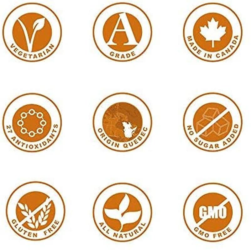 Maplefarm - Sirope Puro de Arce Oscuro Orgánico Canadiense, Grado A, Oscuro, Sabor Fuerte - 250ml Edulcorantes Naty Shop