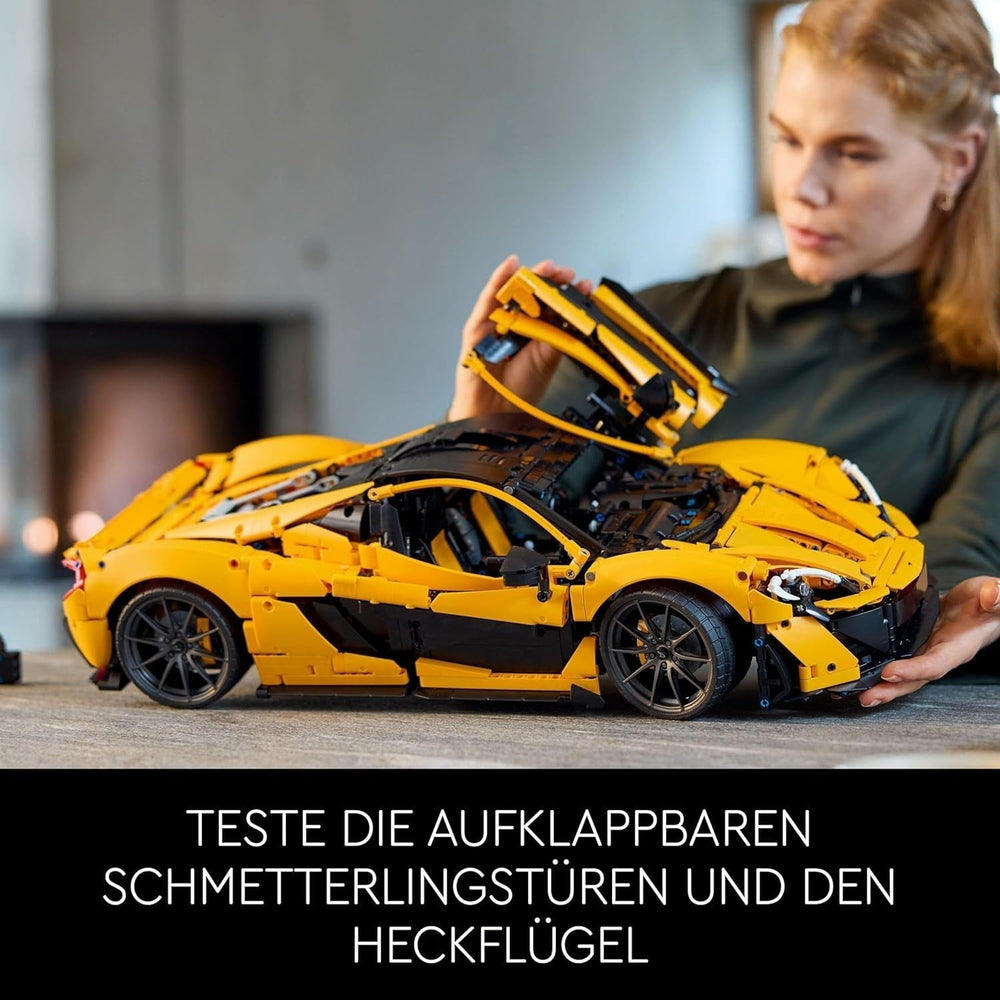 LEGO Technic Juego de superdeportivo Mclaren P1 para adultos, regalo para aficionados a los coches, motor de pistón V8, transmisión de 7 velocidades, coche a escala, juego de coches de juguete 42172 Juegos de construcción Besuche den LEGO-Store