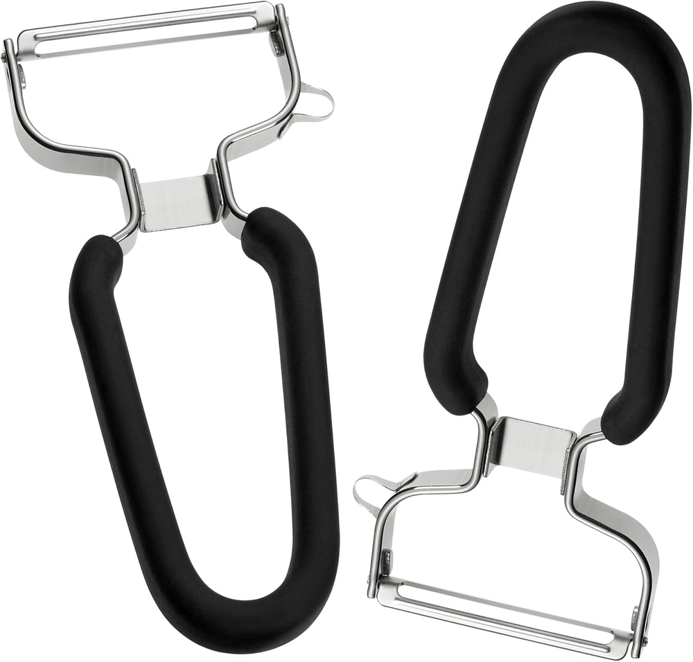 Lurch Pelador Económico Pelador de Patatas de Acero Inoxidable con Cabezal de Cuchilla Pelador Móvil Naty Shop 2Er Set