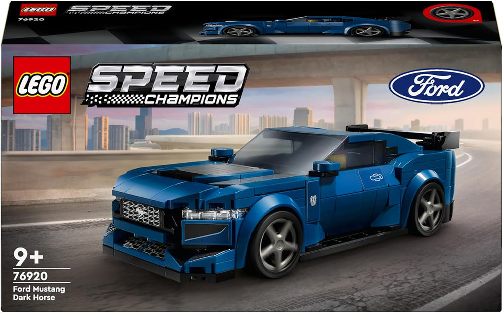 LEGO Speed Champions Ford Mustang Coche deportivo Dark Horse Minifiguras Coche de juguete para que los niños construyan, jueguen y expongan, regalo para niños, niñas y fanáticos de los automóviles 9 años 76920 Juegos de construcción Besuche den LEGO-Store