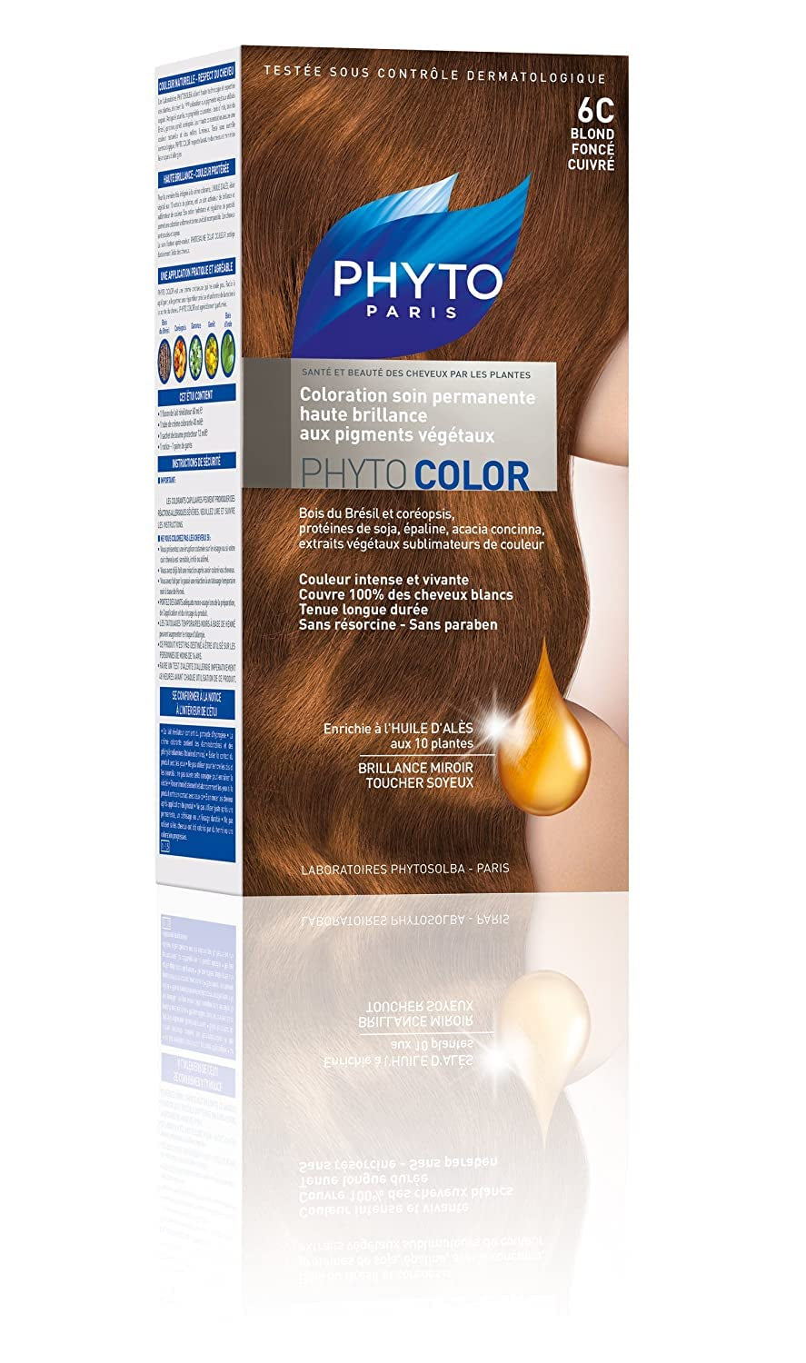 Culoare permanentă pentru păr, 5.3 Light Golden Brown Vopsea pentru par Naty Shop N°6C : Biondo Foncé Cuivré