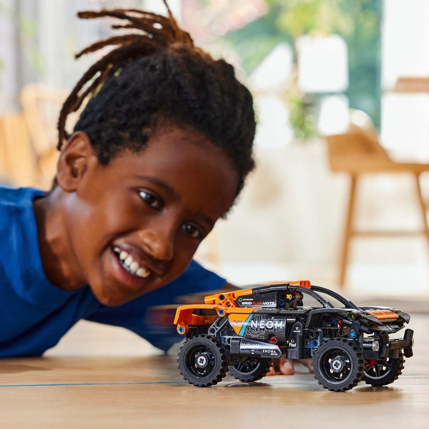 LEGO Technic Juego de coches de carreras NEOM Mclaren Extreme E, juguete de motor para niños, coche de viento para construir, regalo técnico para niños y niñas de 7 años 42166 Juegos de construcción Besuche den LEGO-Store
