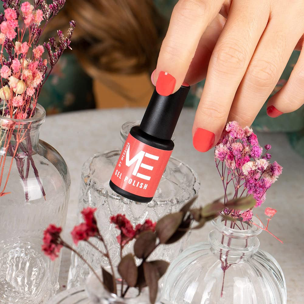 Me by Esmalte Semipermanente Melocotón - 272 Floral Shock - Acabado brillante - Tecnología Easy Off - Easy Off - Vegano y libre de crueldad animal - 4,5ml