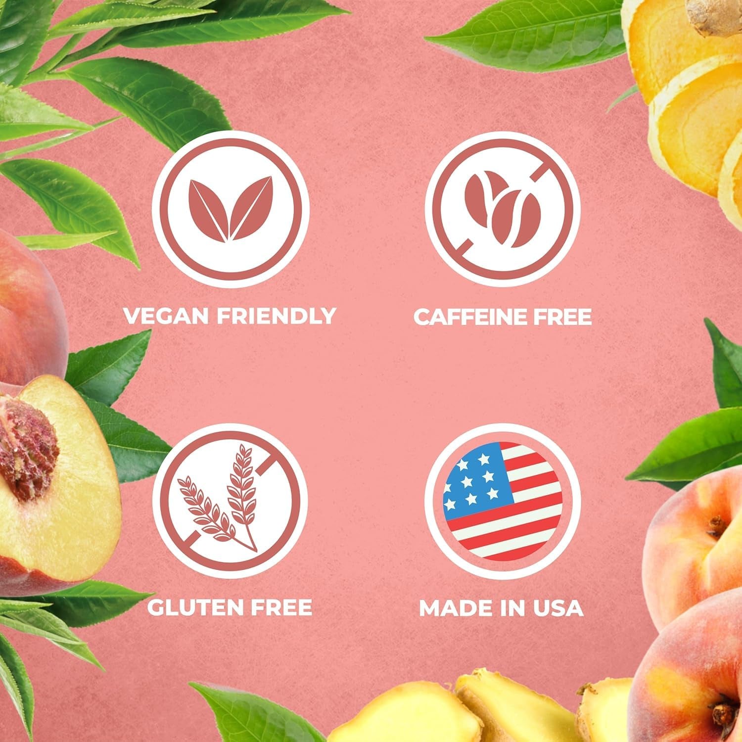 Total Tea Zero Cofeină Ceai Detox - Complet natural - Ceai din plante pentru curățare delicată, susține regenerarea ficatului, detoxifierea organismului, cura de detoxifiere - 25 pliculețe de ceai Ghimbir-piersică