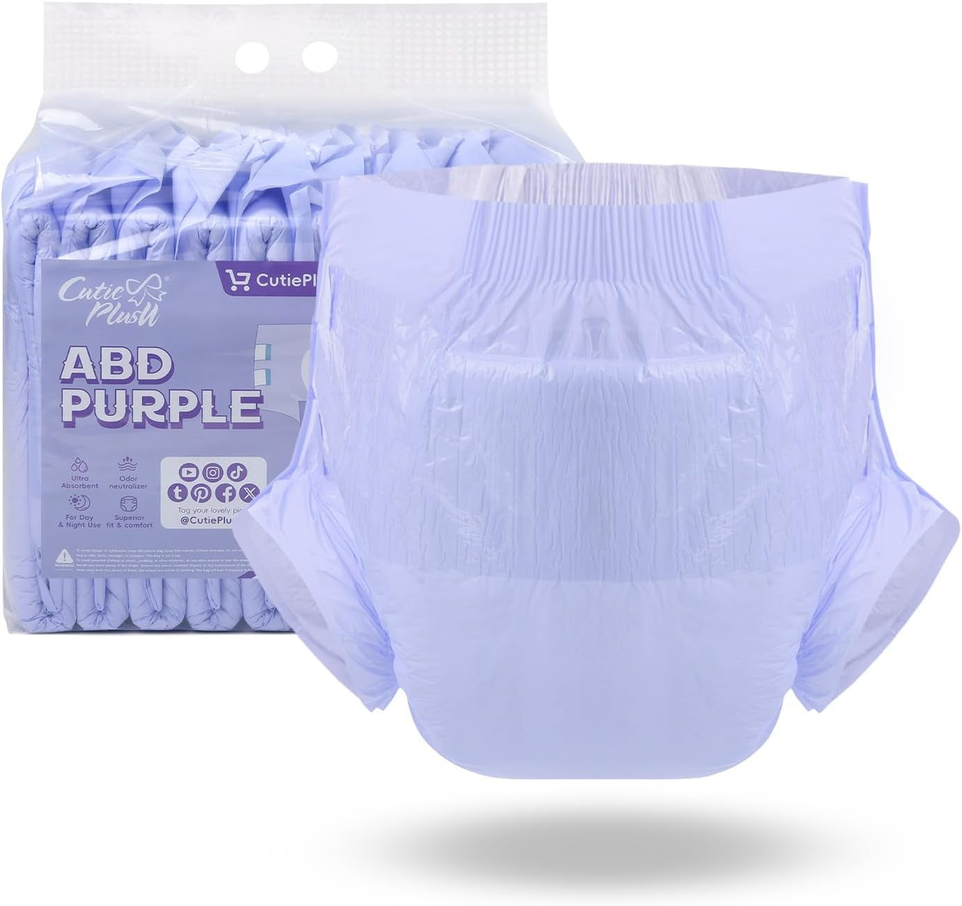 CutiePlusU Pañales para adultos, paquete de 10 bragas desechables para incontinencia con trabillas para mujeres y hombres, máxima absorbencia durante la noche - amarillo (tamaño mediano 71-96 cm)