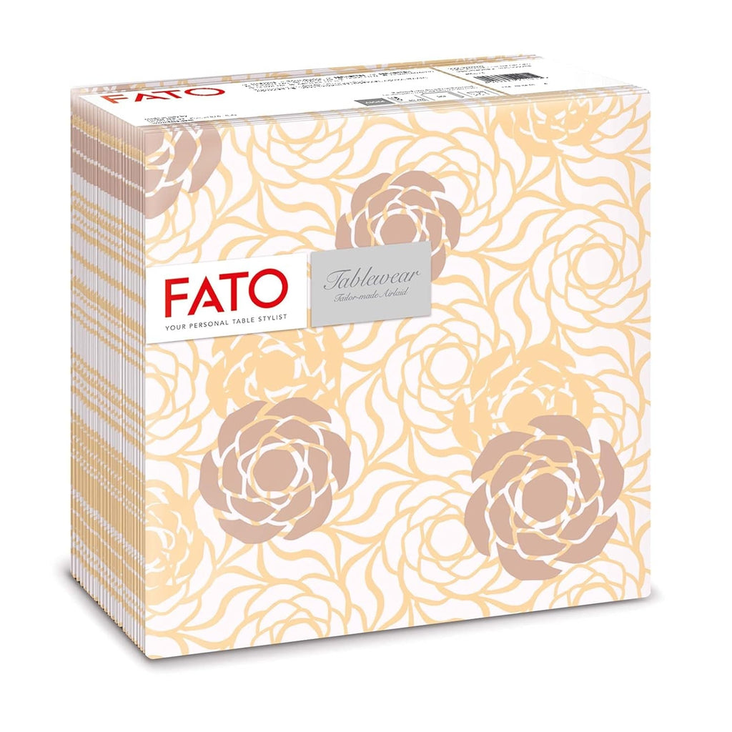 Fato - Șervețele din hârtie uscată, airlaid, efect textil, pachet cu 50 de șervețele, format 40X40 pliate în 4, Tropicana Decor