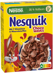 Nestlé Choco Waves, desayuno de chocolate crujiente en forma de ondas (33% de contenido de cereales integrales), 1 paquete (1 x 330 g)