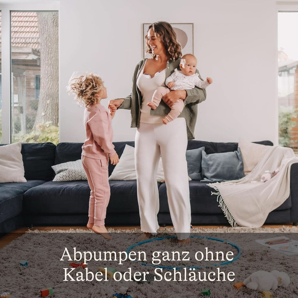 Lansinoh Tragbare Elektrische Doppelmilchpumpe – Freihändig Und Leise Abpumpen Ohne Kabel & Schläuche – Wiederaufladbarer Akku – Einfache Bedienung & Reinigung - Accesorios manos libres Alimentación y lactancia Bebe Naty Shop