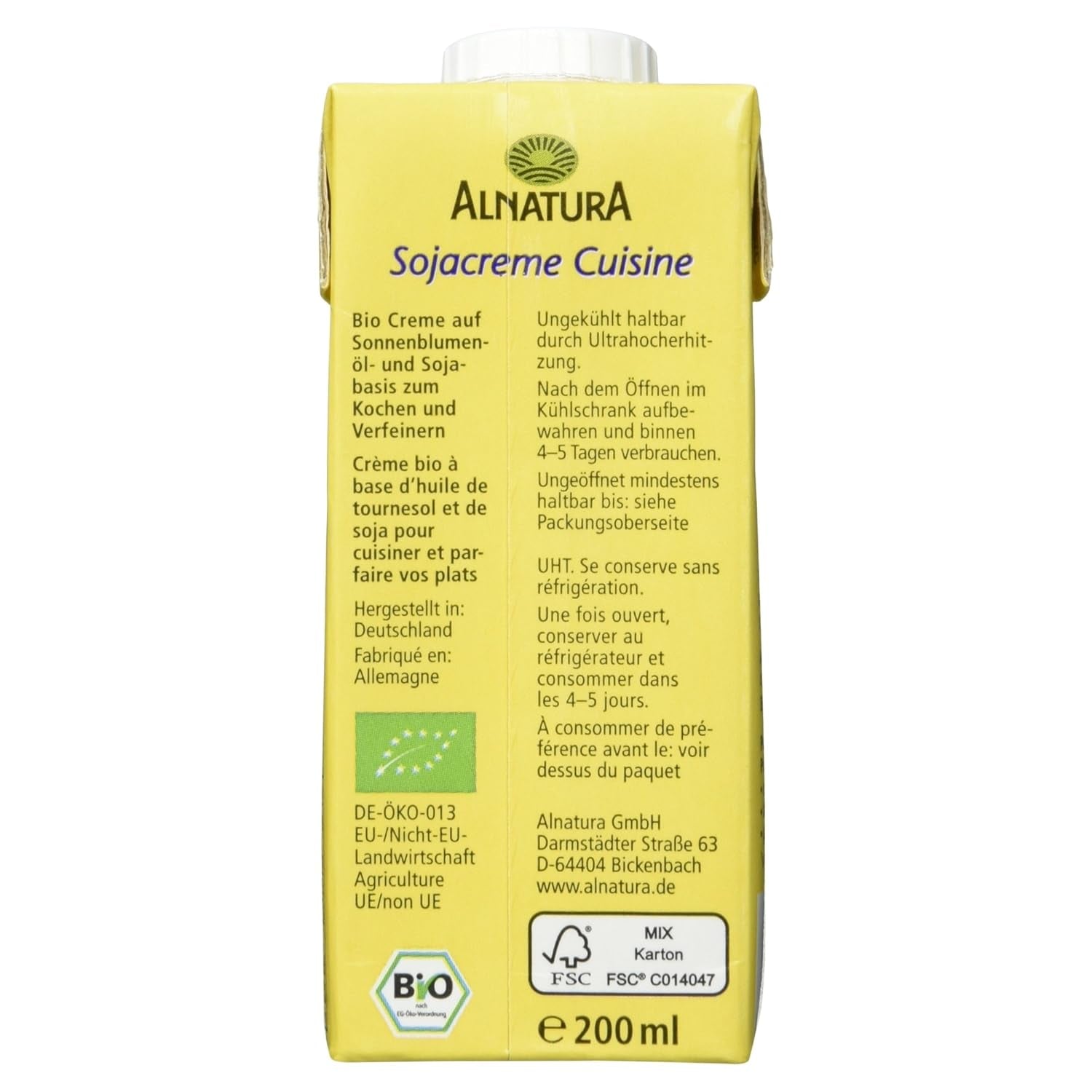 Sojacreme Bio Cocina, 200 ml