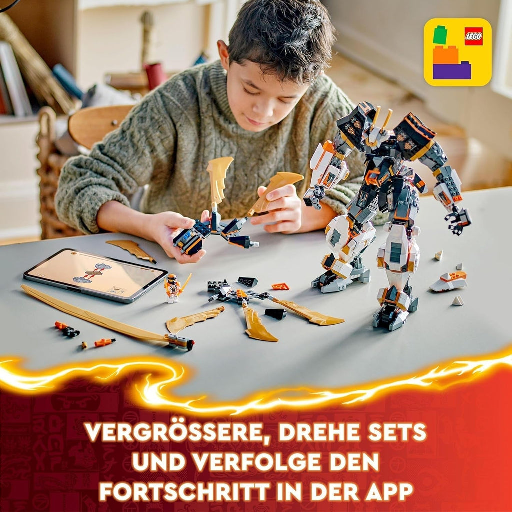 LEGO NINJAGO Cole's Titan Dragon Mech, jucărie de aventură pentru copii, set de joacă Ninja cu 1 minifigurină, cadou de ziua de naștere pentru băieți și fete de la 12 ani, set de joacă Fantasy 71821 Seturi de constructie Besuche den LEGO-Store