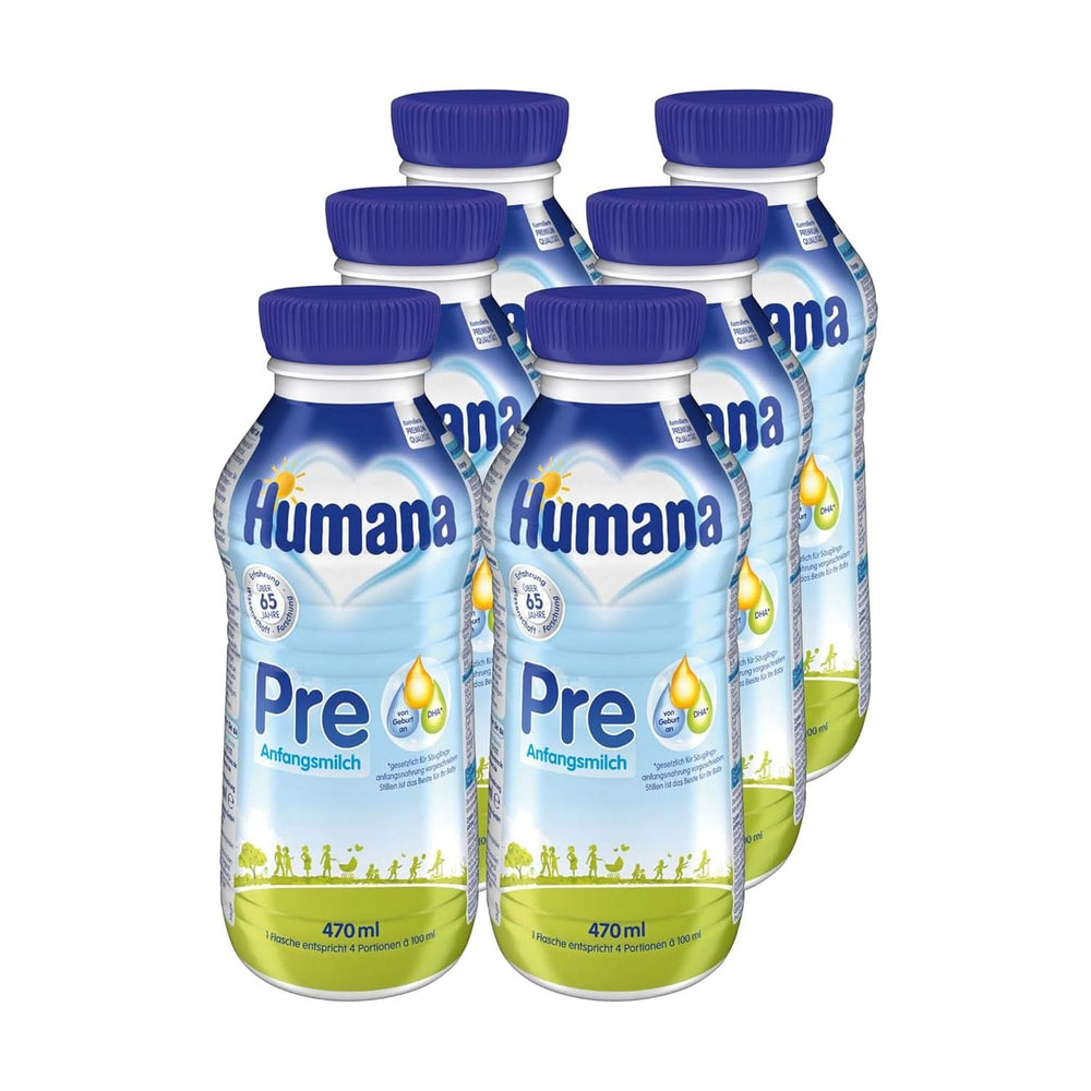Leche Humana PRE Inicial, desde el nacimiento, leche en polvo para lactantes, sólo con DHA y lactosa, 750 g Naty Shop 6 x 470 ml Líquida