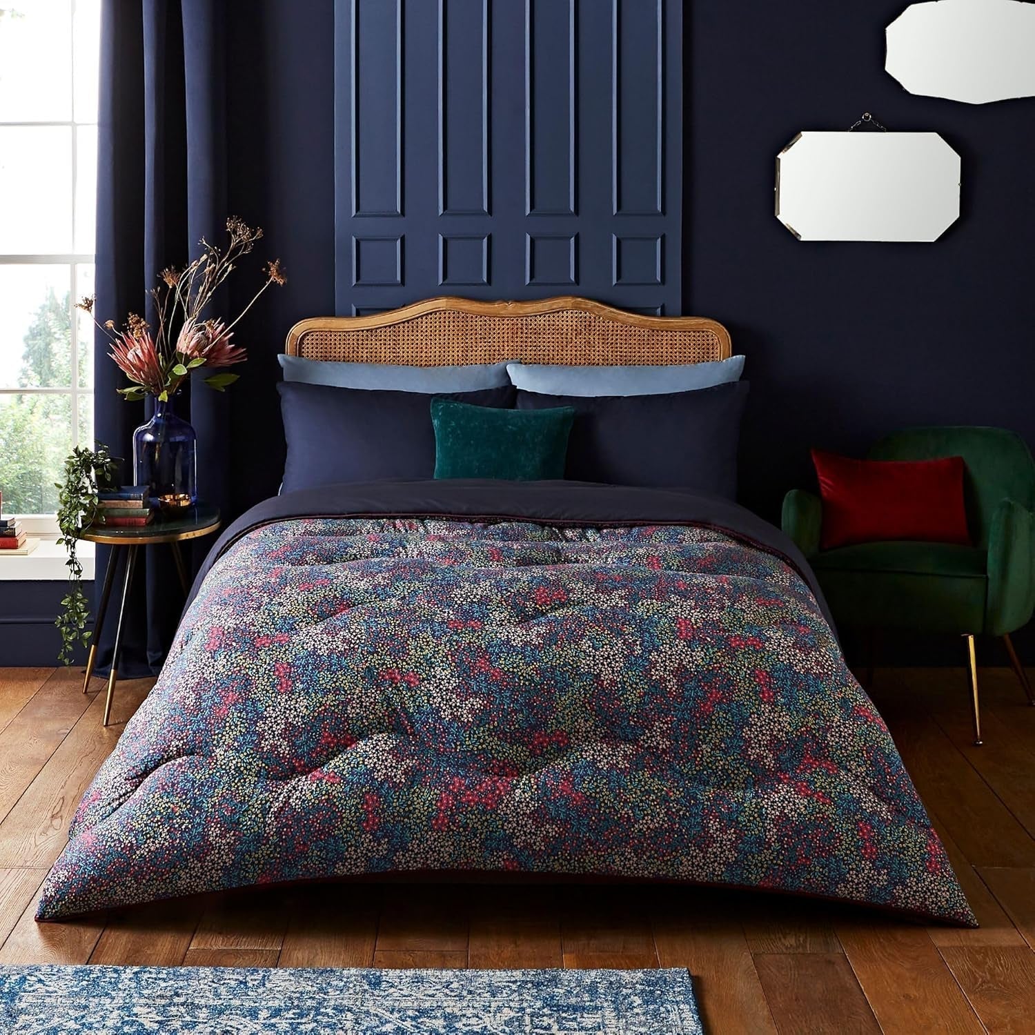 Night Lark Acogedora manta polar Sherpa, tartán rojo clásico, 9 tog, lujosa, esponjosa, gruesa y reversible, perfecta para sofá, cama, sofá, sofá. Hipoalergénico, lavable a máquina, Tamaño: Camas y edredones Night Lark The Midnight Flower Cama doble