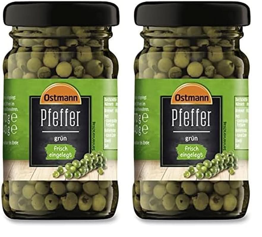 Especias Ostmann Pimiento verde encurtido, 70 gramos Especias Naty Shop 2 x 70 gramos