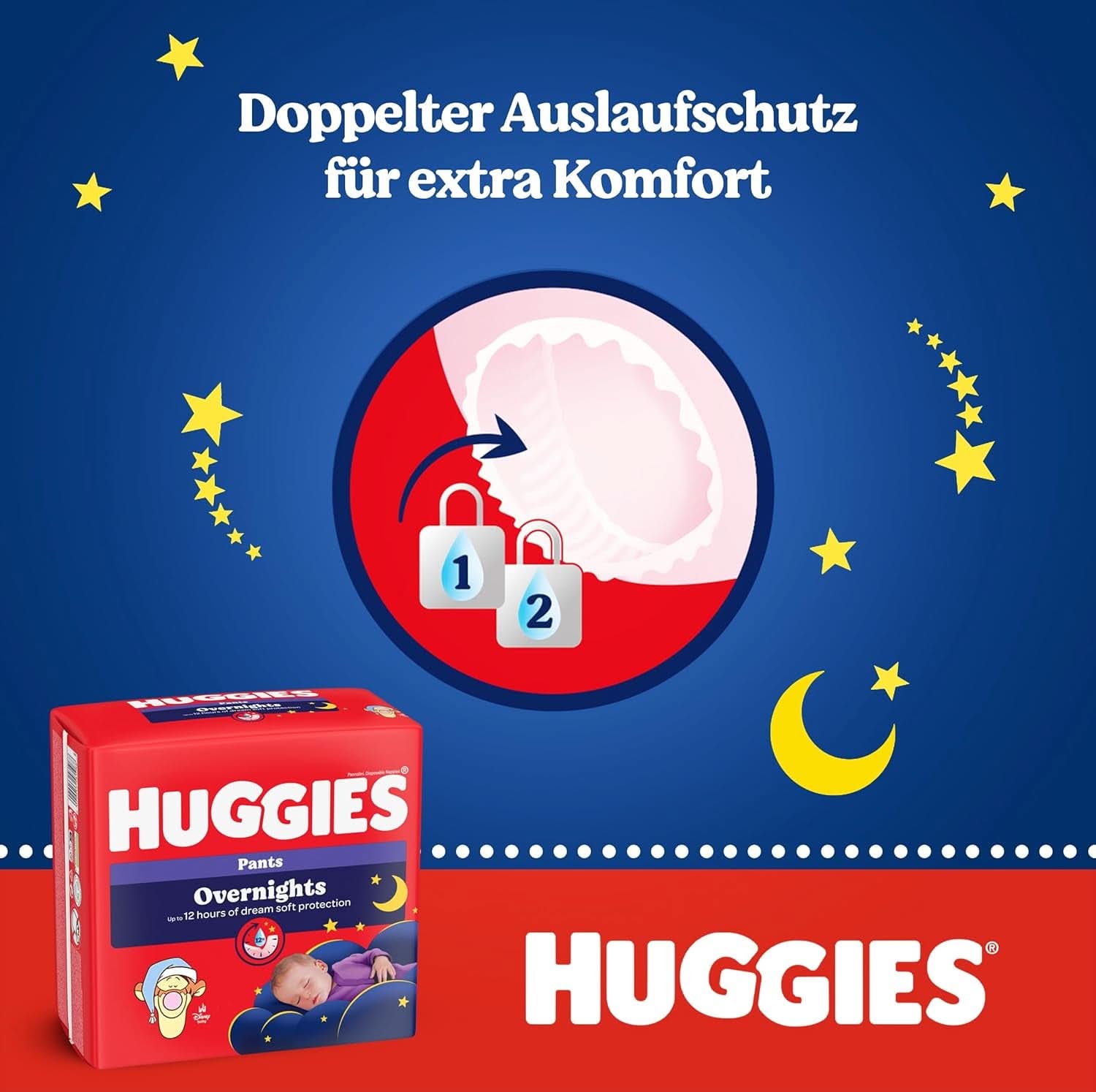Huggies Night Pants Talla 6 (15-25 kg), Caja De Pañales Mensual, 88 Piezas Mother and Baby Naty Shop
