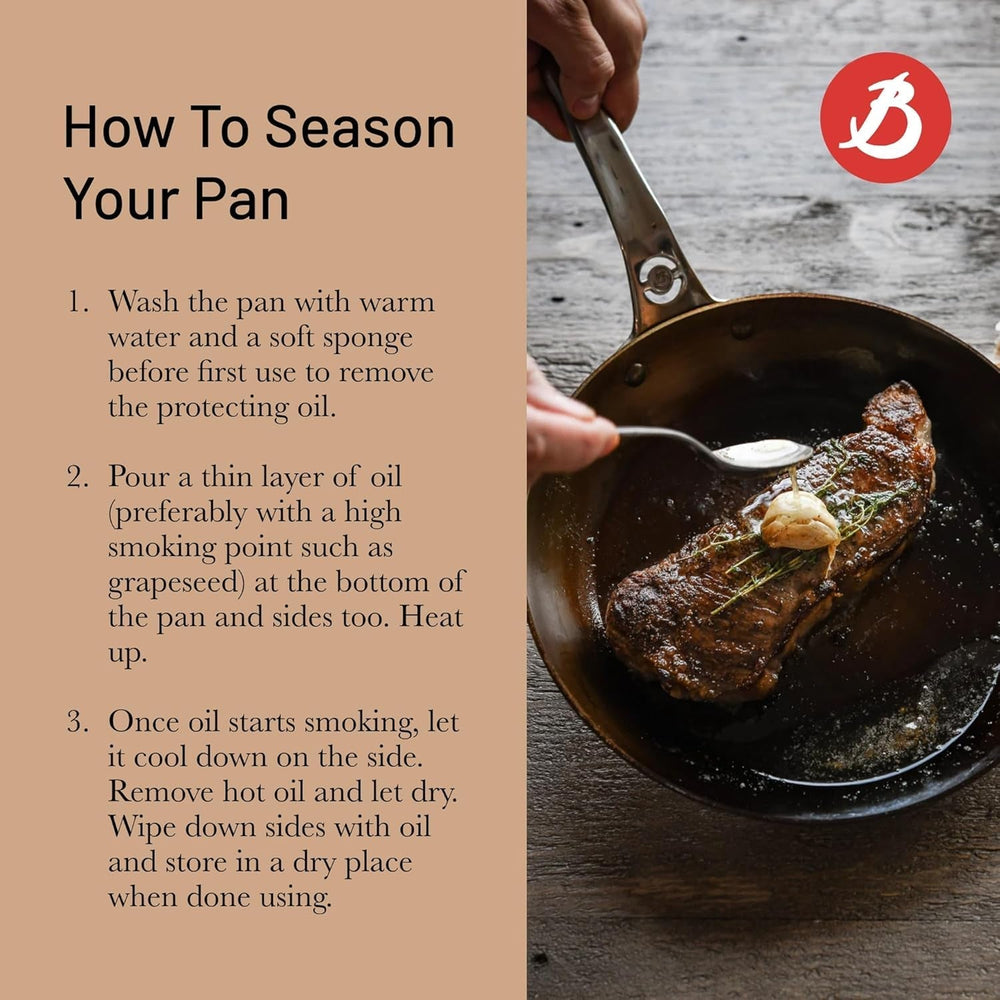 Sartén MINERAL B PRO Fabricada en acero Ollas y Sartenes Naty Shop