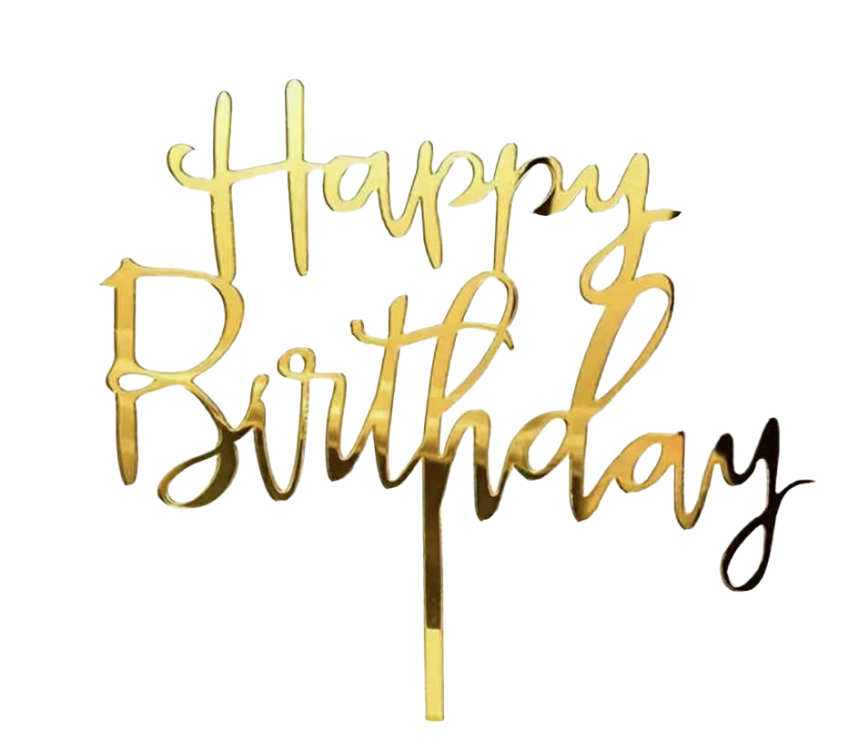 Decoración no comestible, Topper, Feliz Cumpleaños