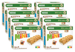 NESTLÉ CINI MINIS Barras de canela, snack crujiente de trigo integral y calcio, paquete de 8 (4 x 25 g cada uno)