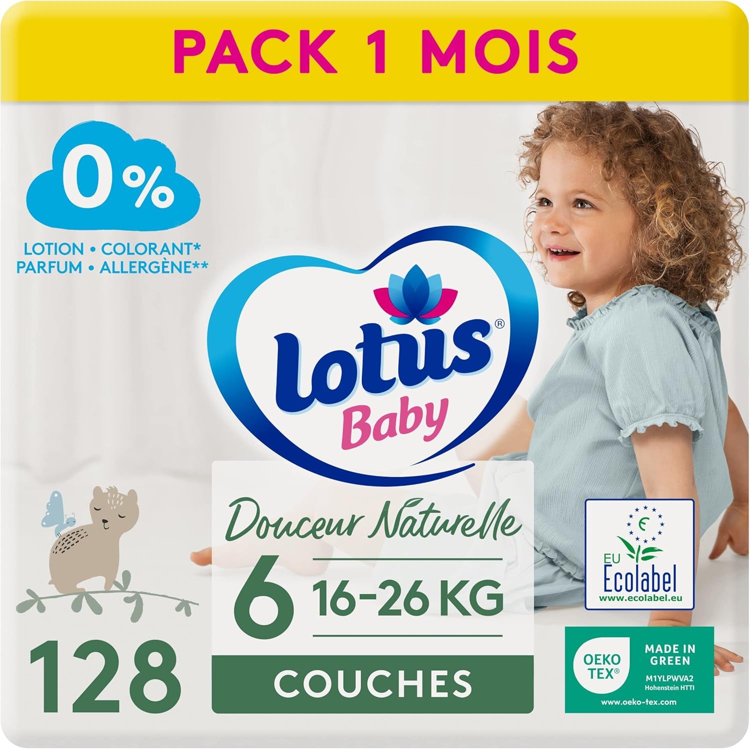Pañales Douceur Naturelle, talla 5 (12-20 kg), 1 mes, 140 pañales