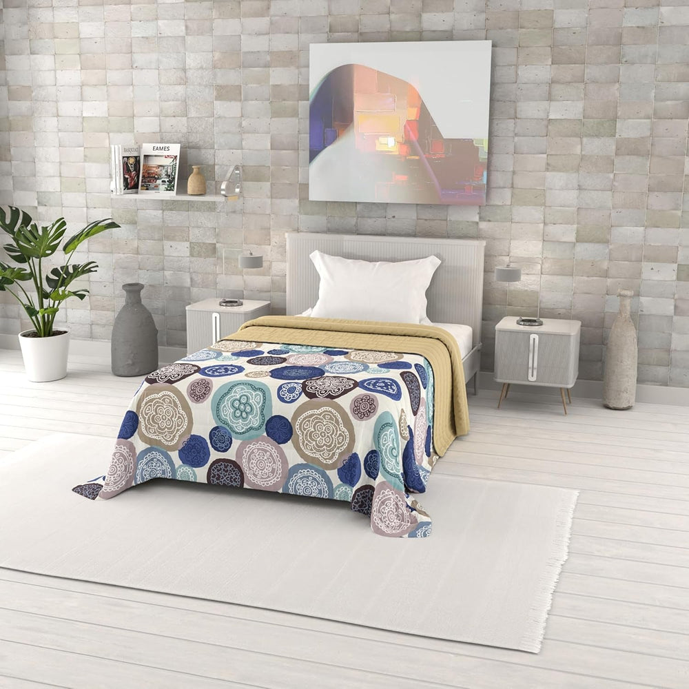 Colcha De Verano Estampada Fantasía, Relleno De Poliester, Pétalos, 260X270Cm Edredones y colchas Naty Shop Murrine 170X270Cm