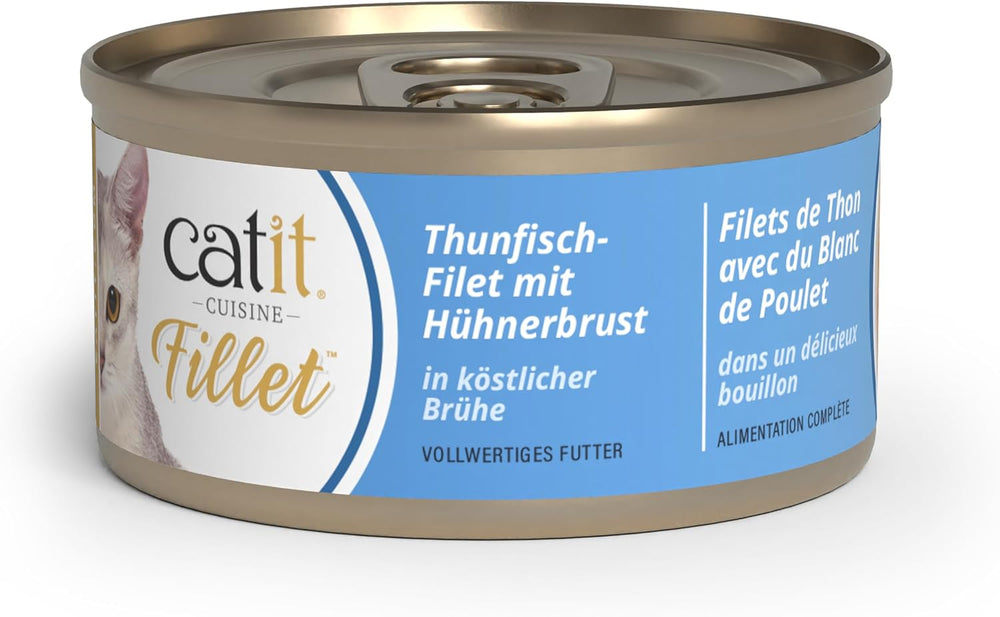 Catit Cuisine - Thunfisch-Filet mit Hühnerbrust in köstlicher Brühe, 75g