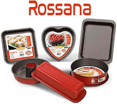 Rossana, Molde para budín con cono 23 cm, revestimiento antiadherente, color rojo/gris, acero inoxidable Moldes y bandejas Naty Shop