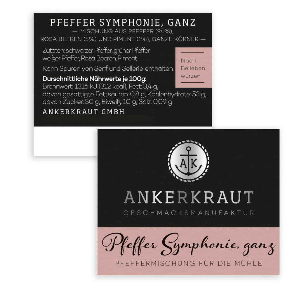 Ankerkraut Symphonie, mezcla de pimientos para condimentar con aroma y sabor, 140 gramos Condimentos Naty Shop