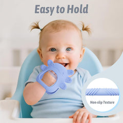 Inel de dentiție pentru bebeluși akolik, jucărie și ajutor pentru dentiție pentru 0, 3, 6 și 9 luni, inel de dentiție fără BPA pentru bebeluși, mănuși de dentiție, cadouri sigure pentru alimente pentru nou-născuți