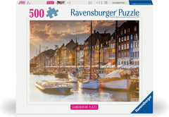 Ravensburger Puzzle 12000846, Lugares escandinavos - Atardecer en Copenhague - Puzzle de 500 piezas para adultos y niños mayores de 12 años Puzzle Naty Shop