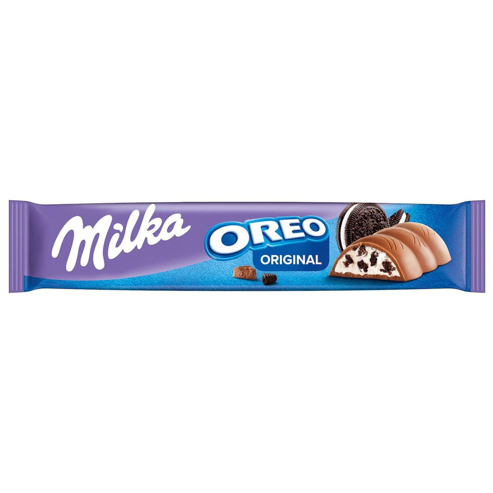 Barritas de chocolate Milka – Chocolate con leche alpino con trozos de galleta de cacao y relleno de fina crema de leche – 36 x 37g