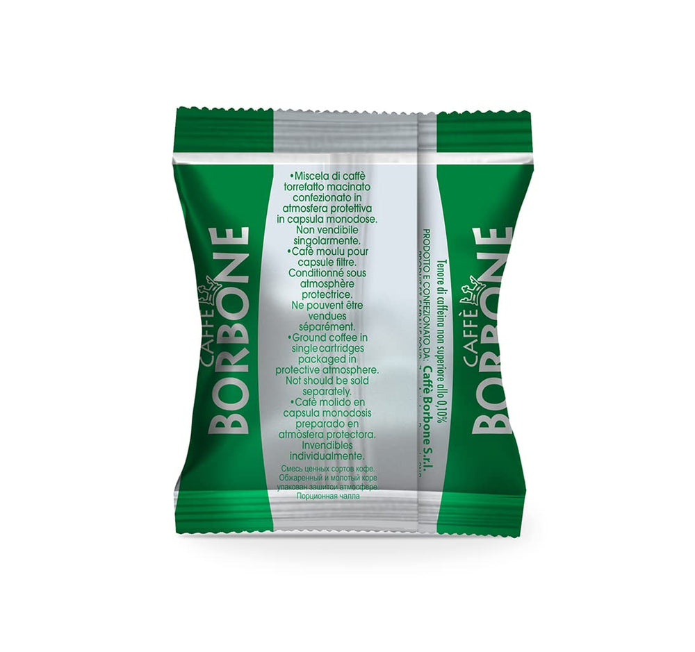 Caffè Borbone Kaffee Kapseln Respresso, Blaue Mischung, 100 stück & Kaffee Kapseln Respresso, Entkoffeinierte Dek Mischung - 100 stück - Kompatibel mit Häuslichen Kaffeemaschinen Nespresso®*