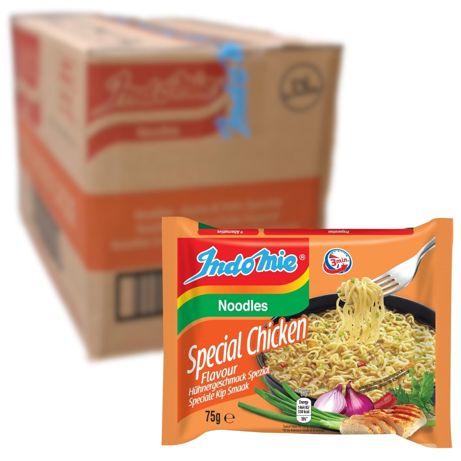 INDOMIE - Fideos instantáneos Mi Goreng - Paquete múltiple (40 x 80 g)