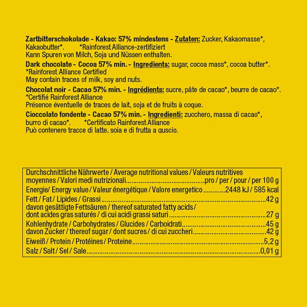 Günthart Backdecor, 90 piezas de letras, alfabeto y números de chocolate en fino chocolate negro, 47 gramos Naty Shop