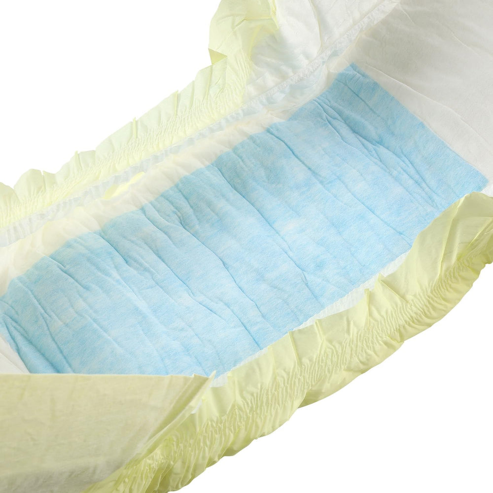 CutiePlusU Pañales para adultos, paquete de 10 bragas desechables para incontinencia con trabillas para mujeres y hombres, máxima absorbencia durante la noche - amarillo (tamaño mediano 71-96 cm)