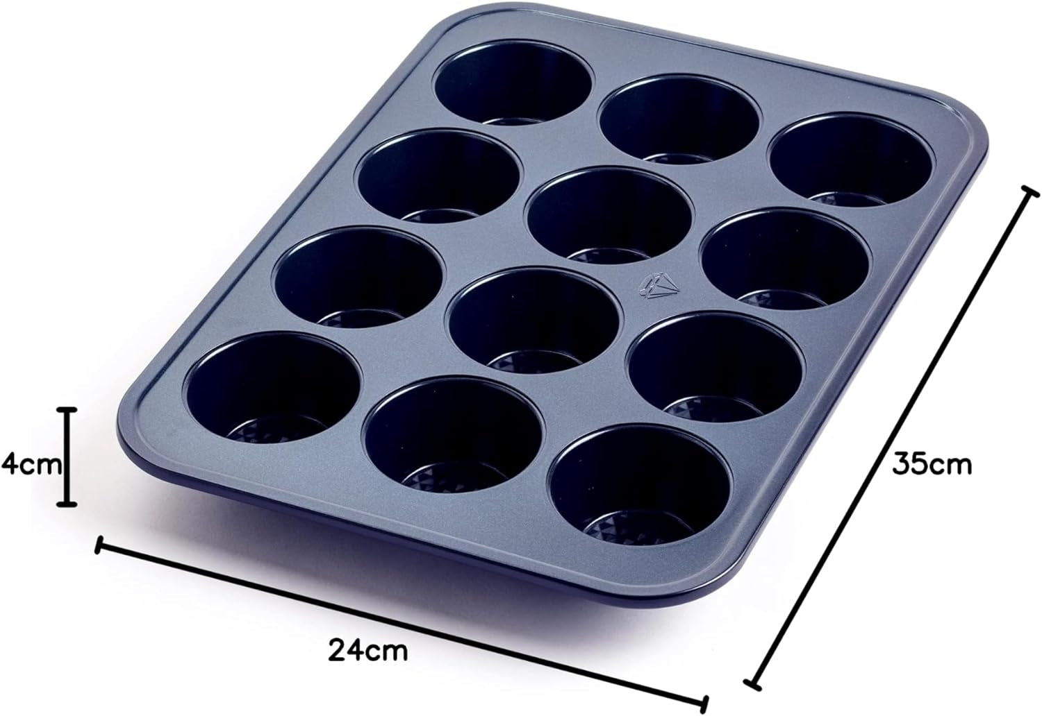 Blue Diamond Bakeware 12Er Muffinform Mit Antihaftbeschichtung, Blau Moldes y bandejas para hornear Naty Shop