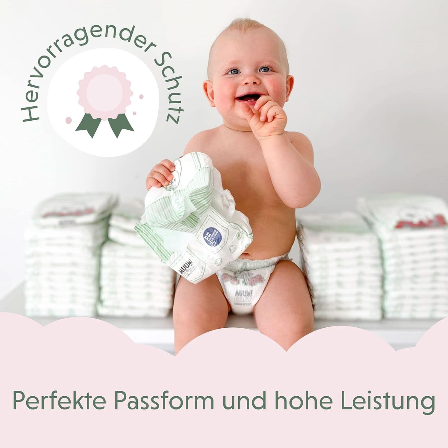 Muumi Baby Newborn Eco Nappies mărimea 1, 2-5 kg, 25 bucăți, scutece premium moi cu indicator de umezeală Mama si Copilul Naty Shop