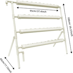 Sistema hidropónico, kit de cultivo hidropónico en torre, soporte para macetero de 4 niveles con 36 agujeros para plantar, sistemas de cultivo de plantas sin suelo para jardín, oficina y otros espacios interiores y exteriores
