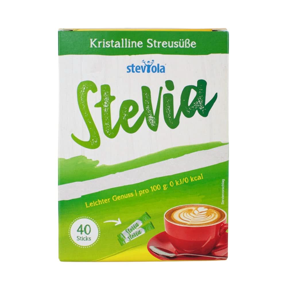 Esteviola | Edulcorante de estevia | Edulcorante sin calorías, 300 gramos Edulcorantes Naty Shop Stevia Sticks, 40 x 2 gramos