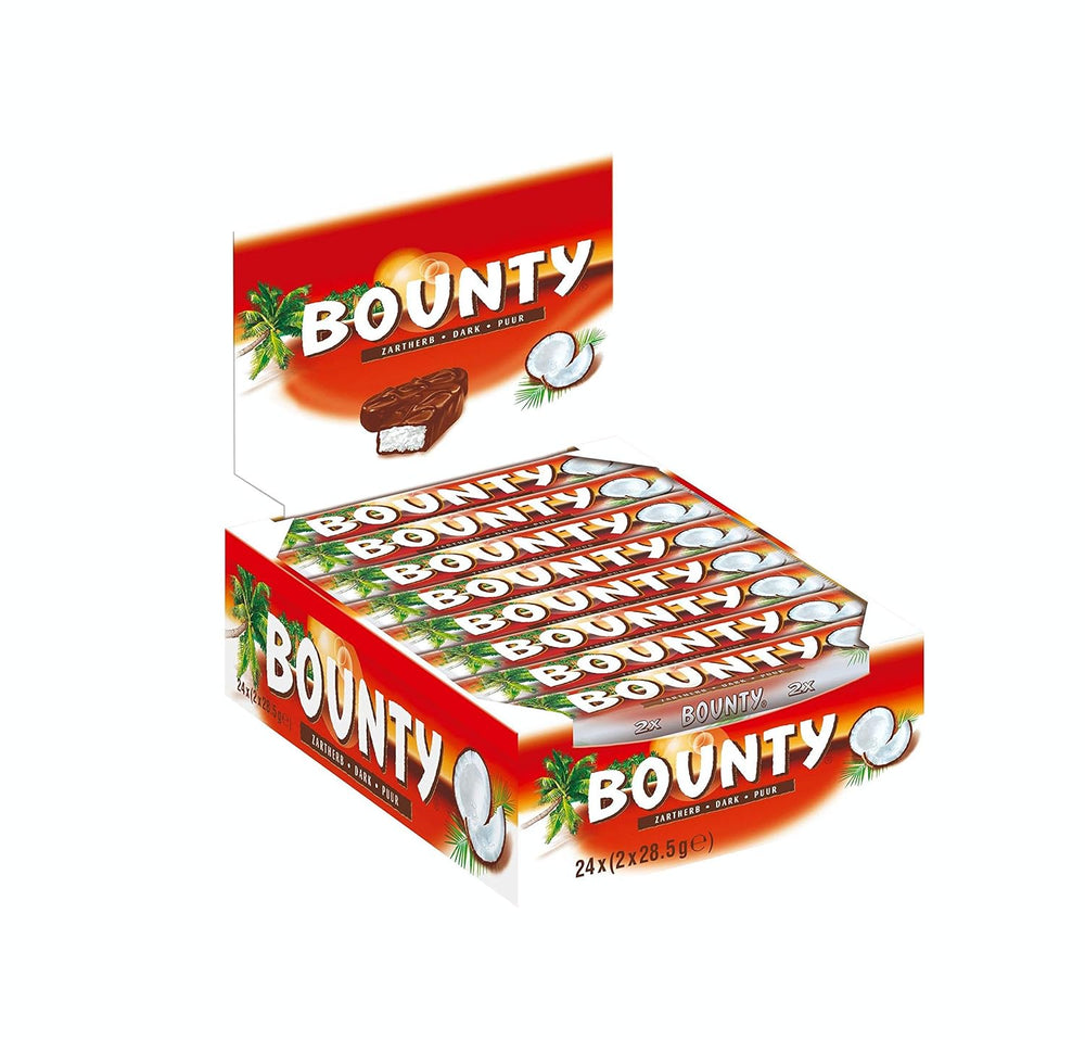 Barras de chocolate Bounty Sabor chocolate y coco 24 barras en un paquete (24 x 57 g)