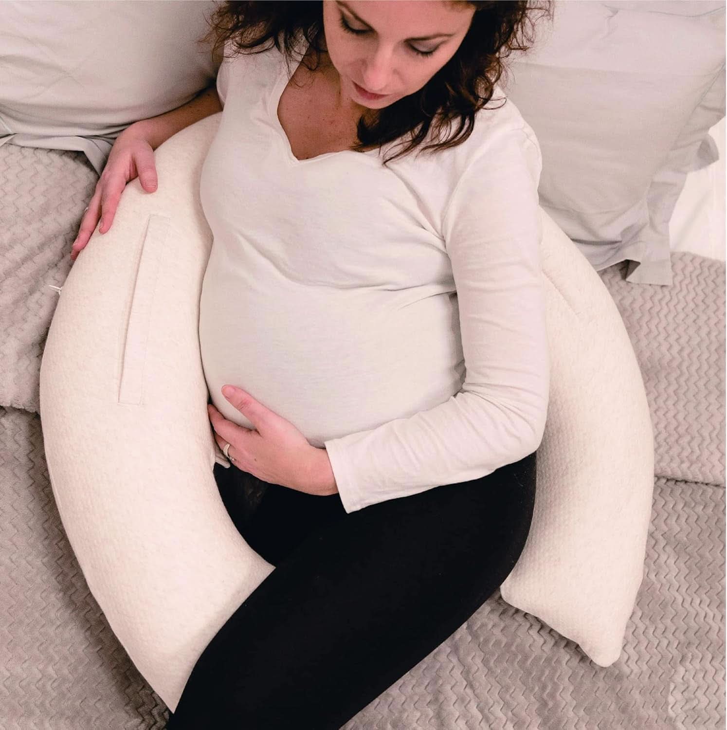 Almohada de lactancia multifuncional, 4 en 1, Soft Nova, beige, almohada individual: 202 cm, sillón, 40 X 75 X 22 cm Accesorios Alimentación y Lactancia Bebe Naty Shop