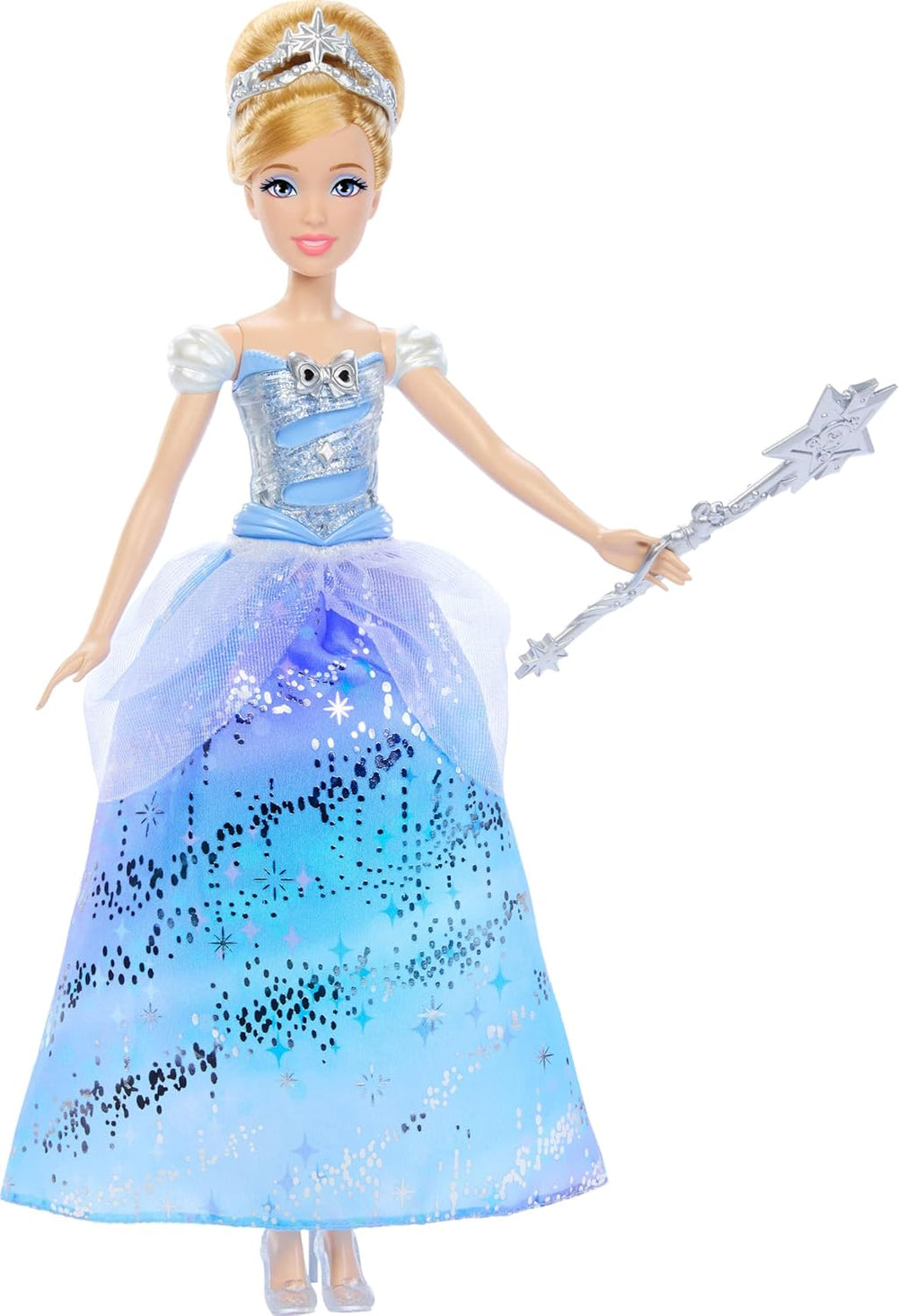Mattel Disney-Princess-Spielzeuge, Cinderella-Modepuppe con 2 looks, 9 accesorios, 2 Oberteile zum Anklipsen y 2 Röcke. Película 2 en 1 inspirada en Disney Film, JCR95