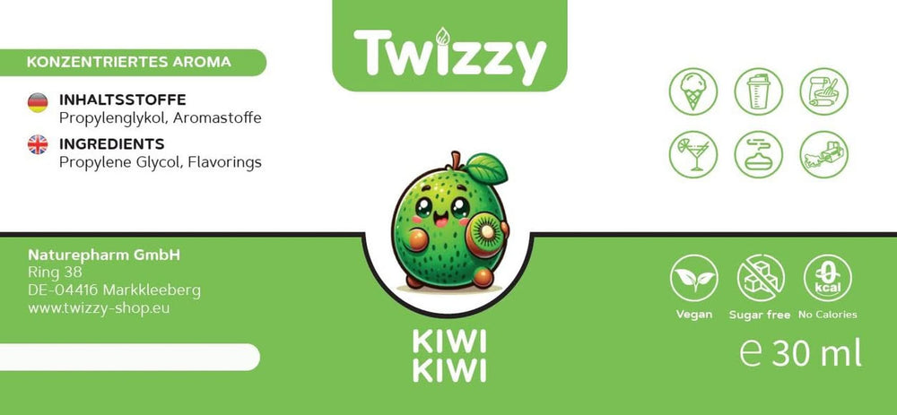 Twizzy Aroma Concentrado Kiwi, 30 ml Aromas Naty Shop