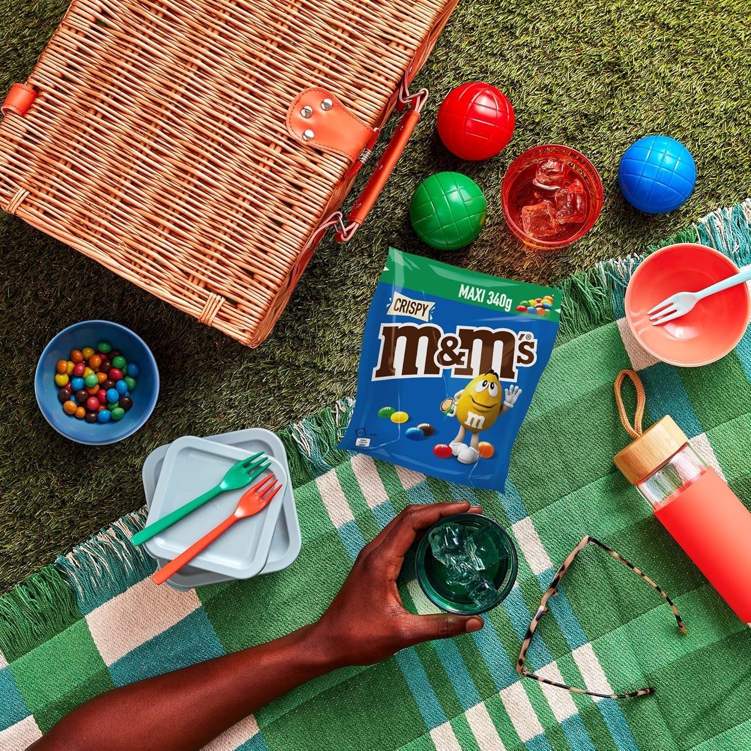 M&M'S Crujientes chips de chocolate con núcleo crujiente Naty Shop Caramelos de Chocolate