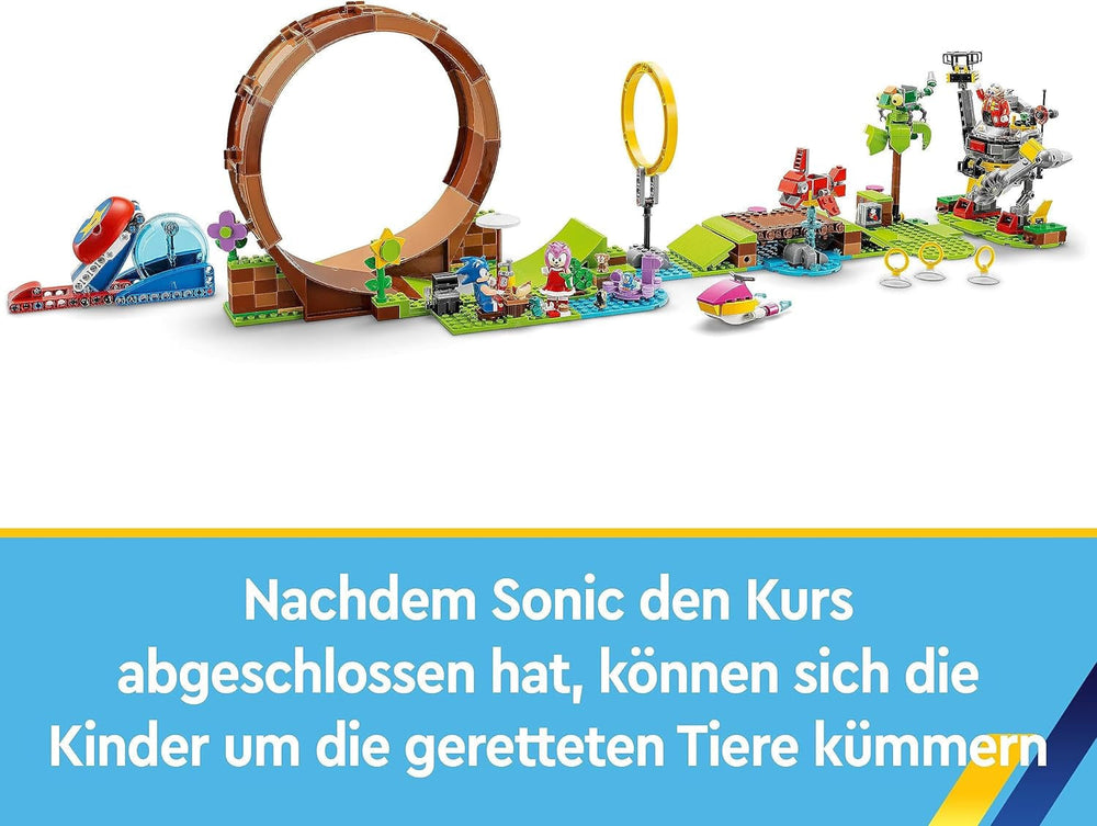 LEGO 76994 Sonic the Hedgehog Sonic's Loop Challenge en Green Hill, juguete para construir para niños, niños y niñas con 9 personajes, incluidos el Dr. Eggman y Amy. Sets de construcción Besuche den LEGO-Store