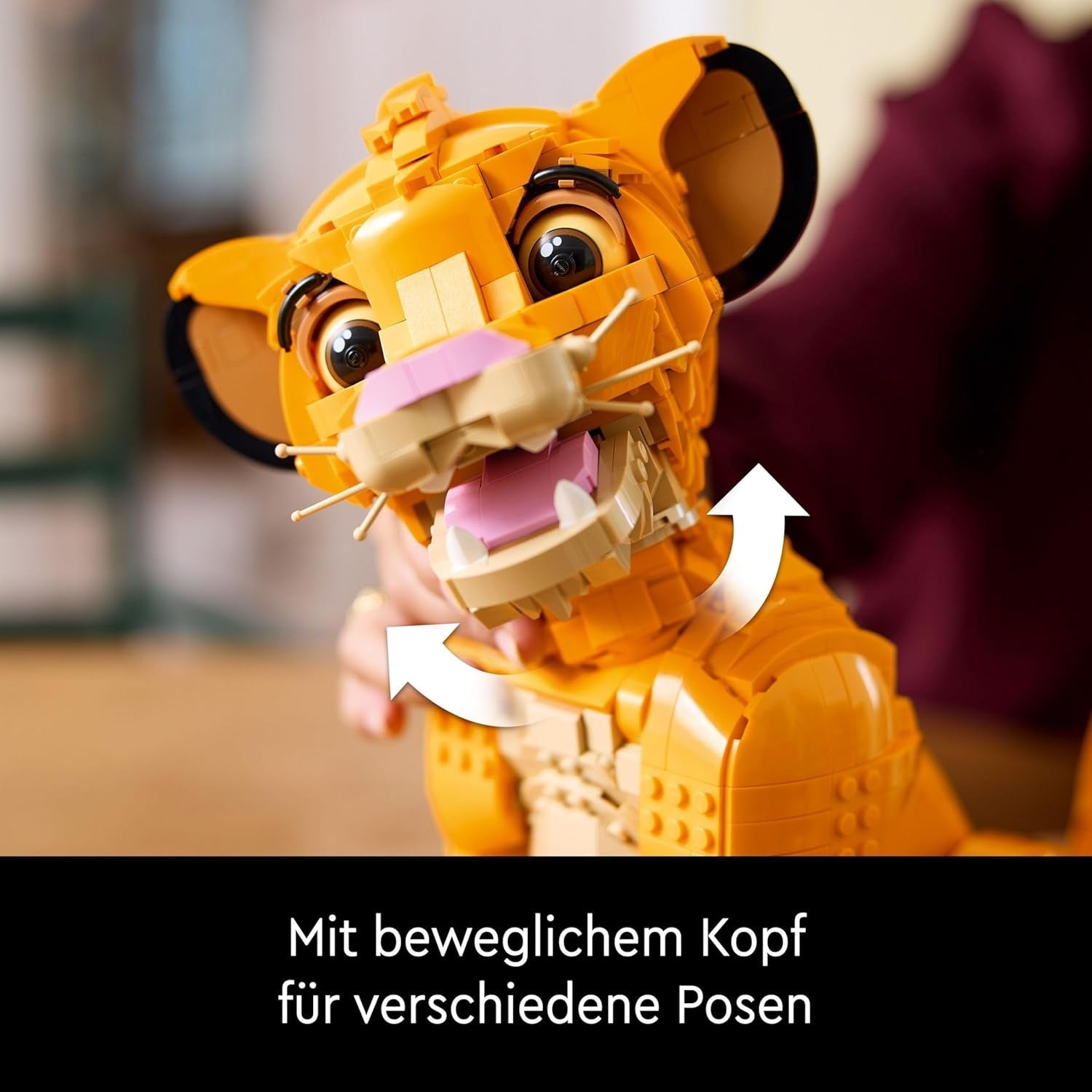Lego Ç€ Disney Simba, el joven rey león, juguete de construcción para coleccionar con creativas figuras de animales, actividad relajante para adultos, idea de regalo para mujeres 43247 Juegos de construcción Besuche den LEGO-Store