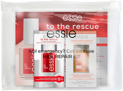 Essie Nail Rescue Kit: aceite para cutículas y uñas con aroma a albaricoque + esmalte de uñas reparador To the Rescue