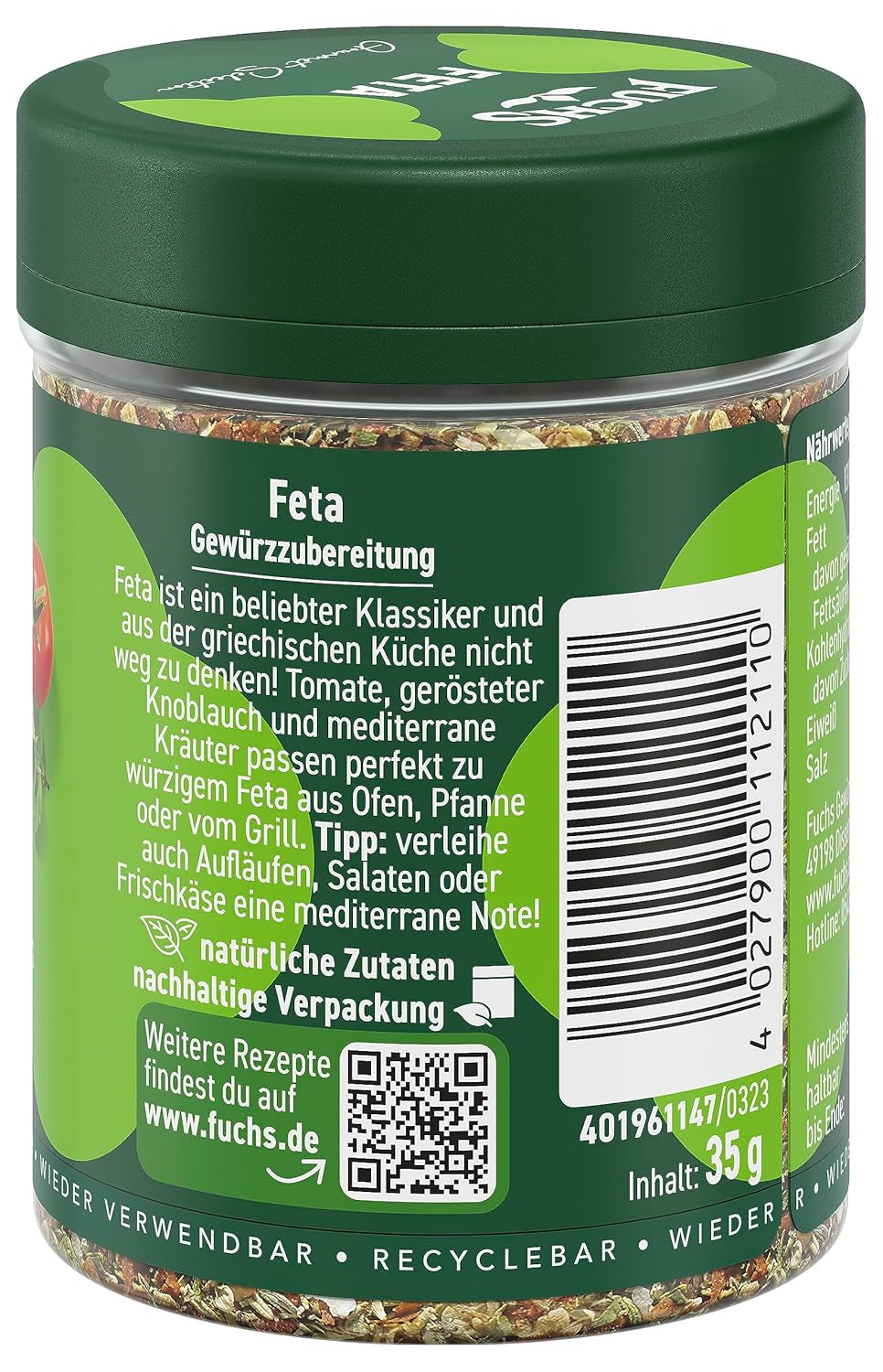 Fuchs Selección Gourmet Feta Gewürzzubereitung, 35 g